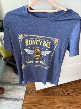 Honey Bee "Save The Bees" Graphic Tee - Blue
